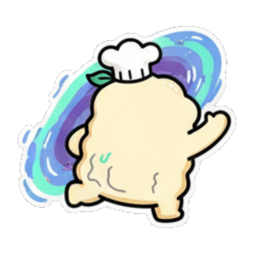 晕眩团子转圈圈 Cute Chef Blob sticker for expressive chats and social replies.