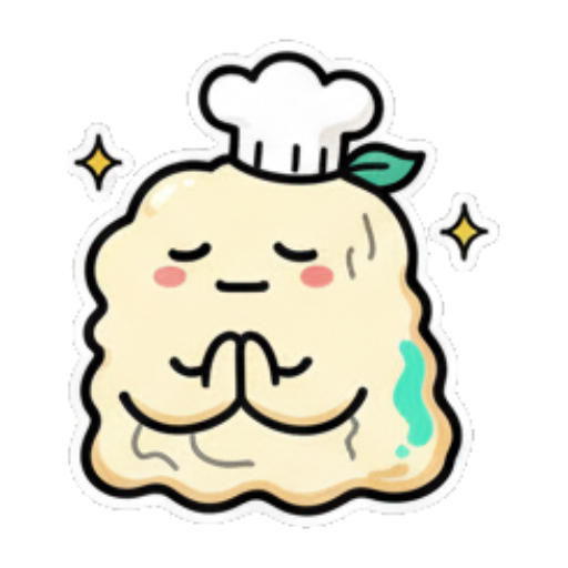 双手合十祈祷中 Chef Blob's Daily Life sticker for expressive chats and social replies.
