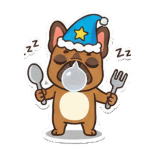 Dog waving goodbye, back view. French Bulldog Fun sticker for expressive chats and social replies.