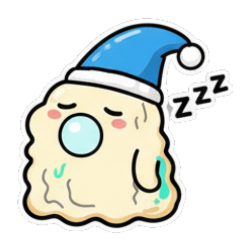 戴着睡帽睡着了 Chef Blob's Daily Life sticker for expressive chats and social replies.