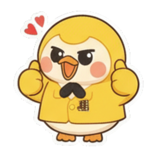 握拳小黄鸭生气 Chibi Lucky Chick Stickers sticker for expressive chats and social replies.