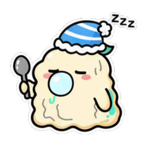 戴睡帽的小团子正在睡觉 Chef Dumpling Express sticker for expressive chats and social replies.