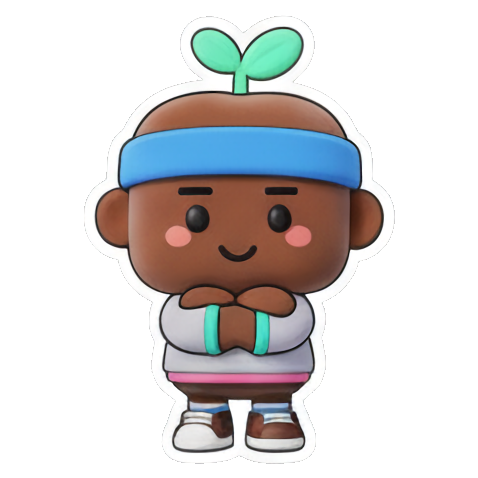 双手合十感谢或抱歉 Coie's Sprout Expressions sticker for expressive chats and social replies.