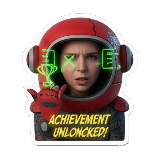 赛博朋克风格的真人表情 Cyberpunk Tech Emotions sticker for expressive chats and social replies.