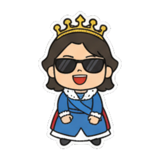 女王墨镜酷笑 萌系女王日常表情包 sticker for expressive chats and social replies.