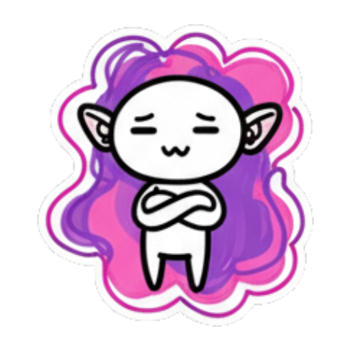 抱臂生气或不高兴 Chibi Elf Daily Mix sticker for expressive chats and social replies.