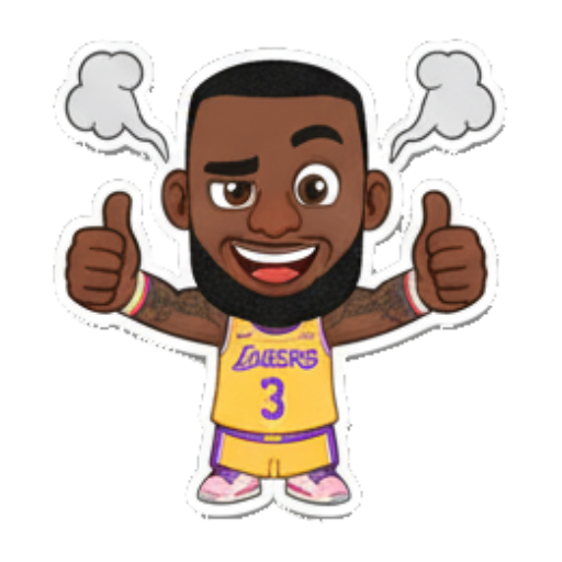 Sleeping baby with pacifier Chibi Basketball Star sticker for expressive chats and social replies.