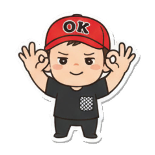 OK gesture, confident Chibi Boy Expressive Stickers sticker for expressive chats and social replies.