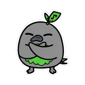 害羞捂脸 Chibi Leaf Bird Stickers sticker for expressive chats and social replies.