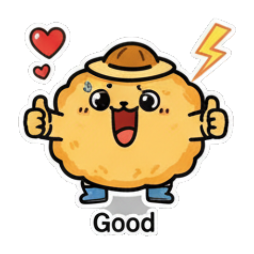 竖起大拇指表示赞同。 Cute Fluffy Creature Daily sticker for expressive chats and social replies.