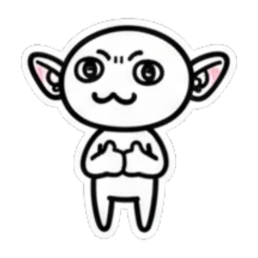 双手合十祈福 Cute Elf Goblin Stickers sticker for expressive chats and social replies.