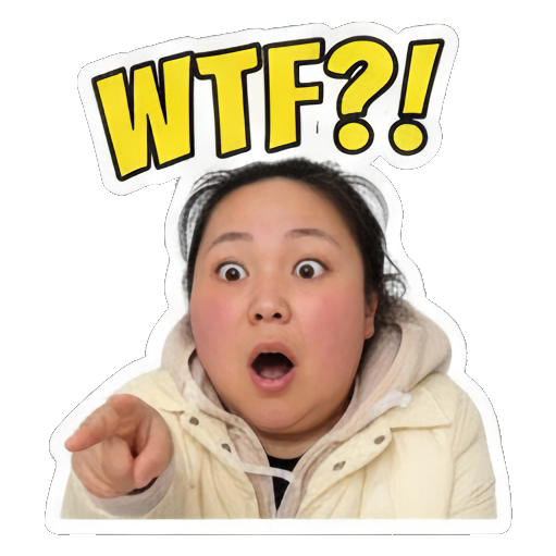 指向前方震惊 Meme Moods sticker for expressive chats and social replies.
