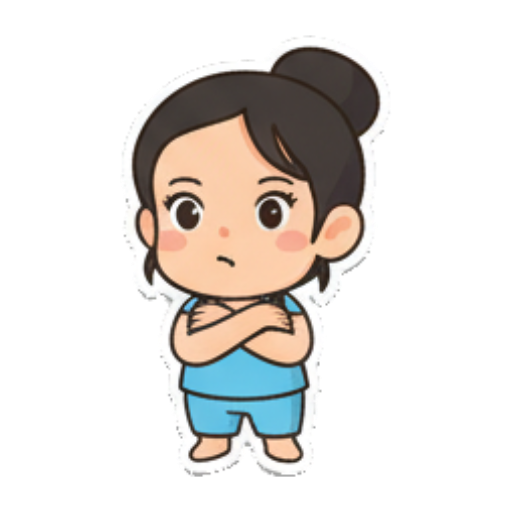 抱胸不悦傲娇 Chibi Girl Daily Life sticker for expressive chats and social replies.