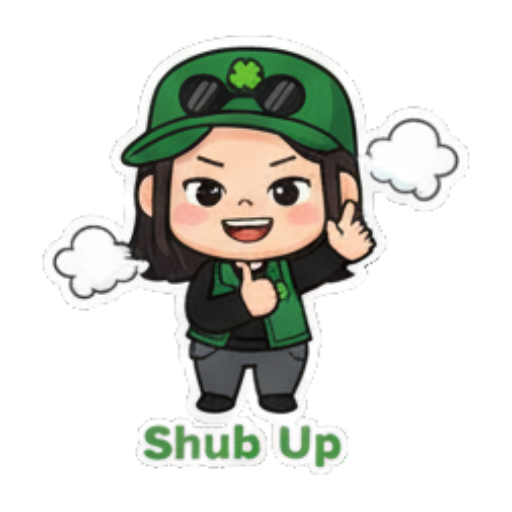 竖起手指示意安静 Green Clover Girl Expressive sticker for expressive chats and social replies.