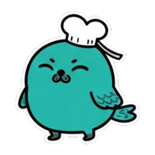 安静地思考着 Cute Chef Seal Stickers sticker for expressive chats and social replies.