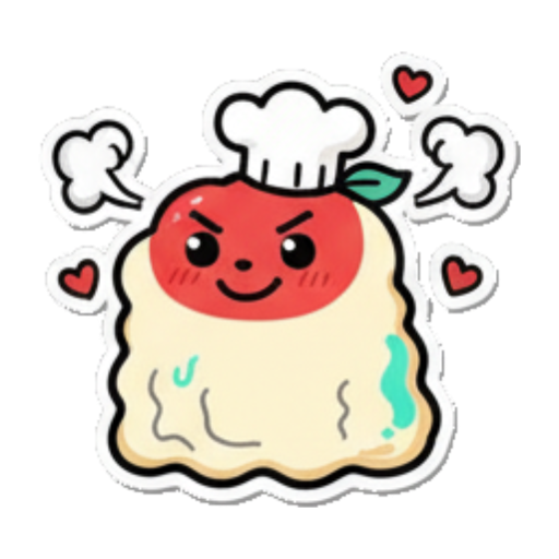 厨师团子气到脸红冒烟 Chef Blob's Daily Fun sticker for expressive chats and social replies.