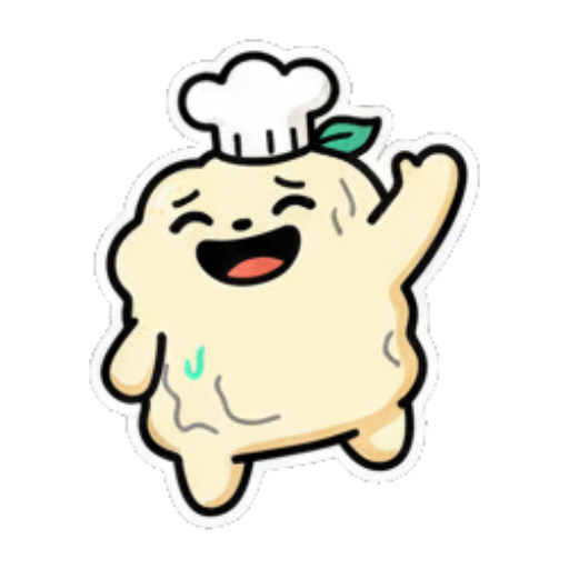 萌厨团子挥手打招呼 Cute Chef Blob sticker for expressive chats and social replies.