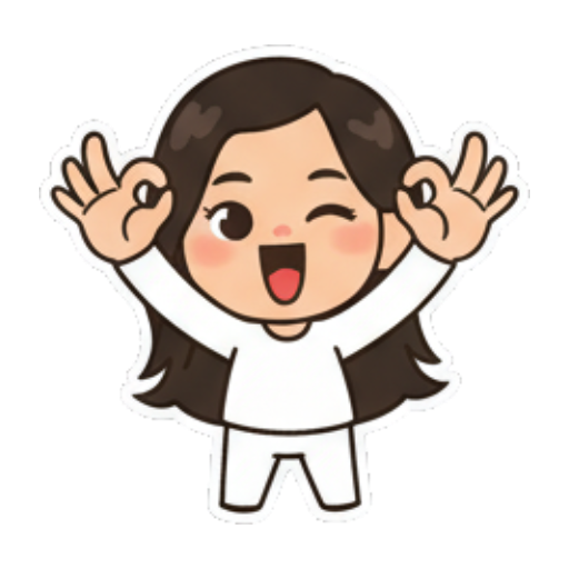 比心wink表示爱意 Chibi Girl Daily Emotions sticker for expressive chats and social replies.