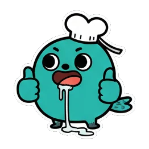 流口水想吃 Cute Chef Seal Stickers sticker for expressive chats and social replies.
