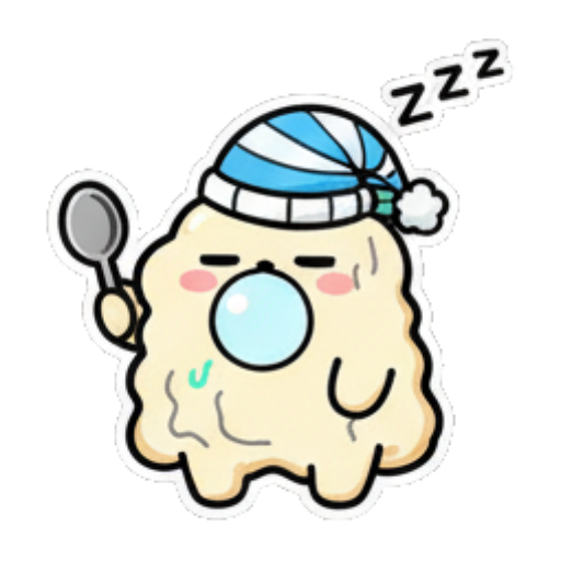 戴睡帽的饺子厨师睡觉 Chef Dumpling Daily Stickers sticker for expressive chats and social replies.