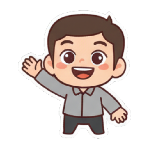 卡通小哥挥手打招呼 Chibi Guy Daily Expressions sticker for expressive chats and social replies.