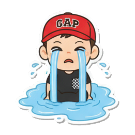 Confused, question marks Chibi Boy Expressive Stickers sticker for expressive chats and social replies.