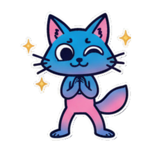 开心双手合十充满期待 Peace Cat's Daily Moods sticker for expressive chats and social replies.