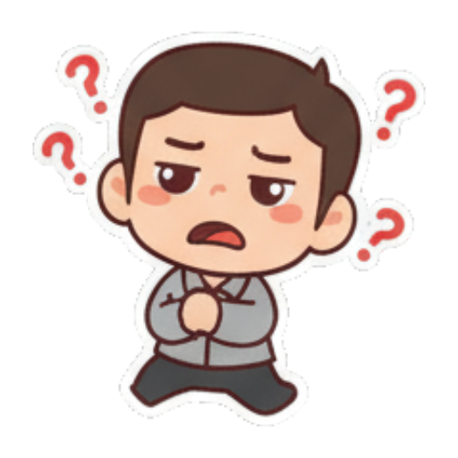 头顶问号疑惑不解 Chibi Guy Daily Expressions sticker for expressive chats and social replies.