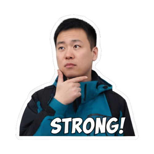 男人展示肌肉，强壮STRONG Real Man Expressive Stickers sticker for expressive chats and social replies.