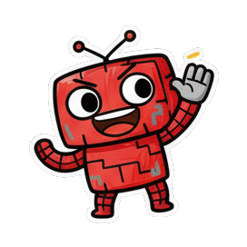 红色小电视欢呼 Red Robot Expressive Stickers sticker for expressive chats and social replies.