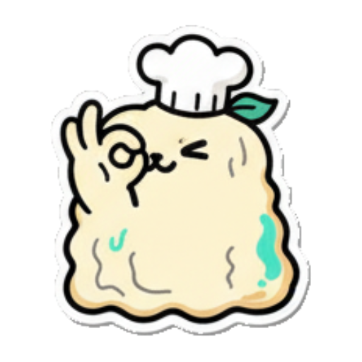 厨师团子比OK手势眨眼 Chef Blob's Daily Fun sticker for expressive chats and social replies.