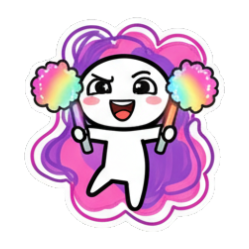 手持彩球欢呼庆祝 Chibi Elf Expressive Pack sticker for expressive chats and social replies.