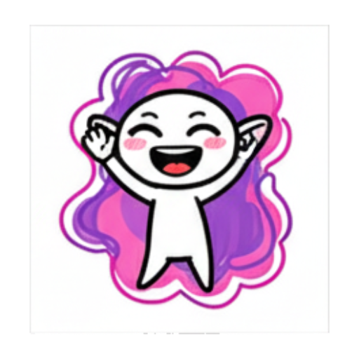 角色开心欢呼 Chibi Elf Emotions sticker for expressive chats and social replies.