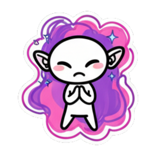 小精灵双手合十祈祷 Chibi Elf Expressive Pack sticker for expressive chats and social replies.