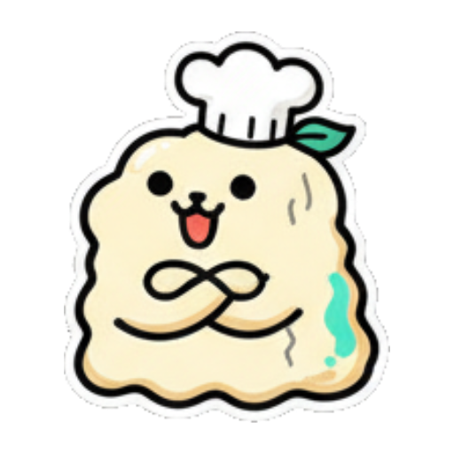 开心团子兴奋跳跃 Cute Chef Blob sticker for expressive chats and social replies.