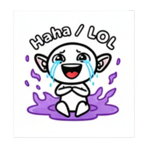 捧腹大笑流泪 Chibi Elf Emotions sticker for expressive chats and social replies.