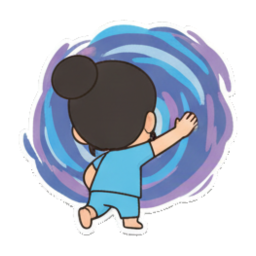 身体旋转眩晕 Chibi Girl Daily Life sticker for expressive chats and social replies.