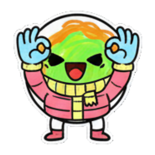卡通角色双手举起开心 Skiing Green Blob Stickers sticker for expressive chats and social replies.