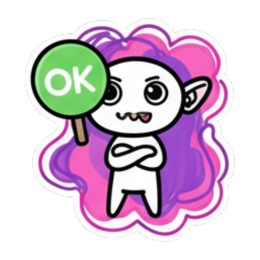 比OK手势的可爱精灵 Chibi Elf Expressive Pack sticker for expressive chats and social replies.