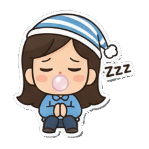享受美食吃面 Cute Girl Daily Mood sticker for expressive chats and social replies.
