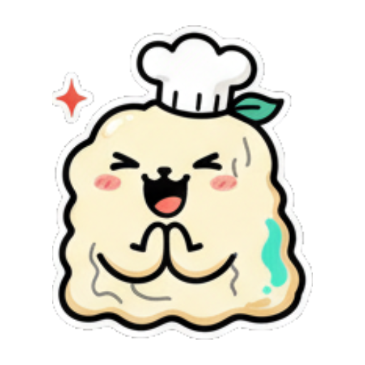 团子开怀大笑很欢乐 Chef Dumpling Express sticker for expressive chats and social replies.