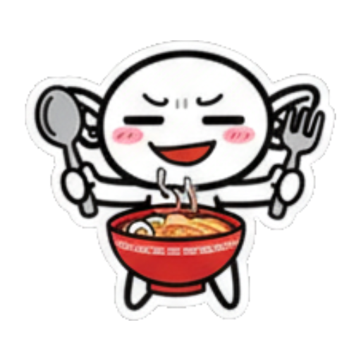 吃拉面很满足 Cute Elf Goblin Stickers sticker for expressive chats and social replies.