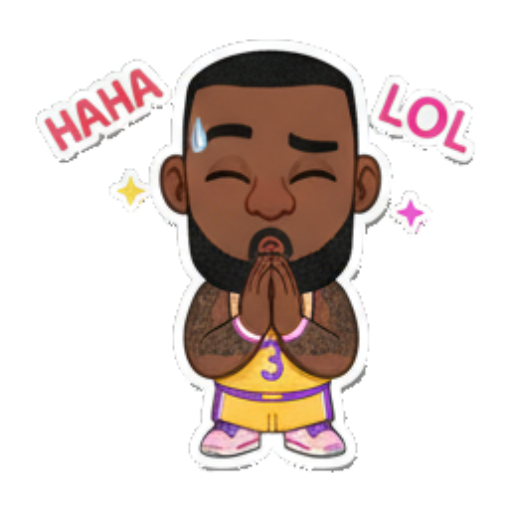 Holding a big red heart Chibi Basketball Star sticker for expressive chats and social replies.