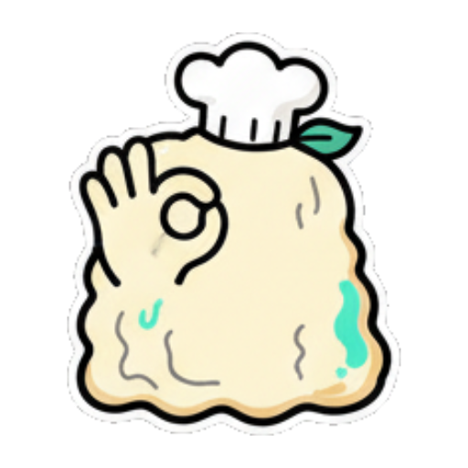 小团子比OK手势表示同意 Chef Dumpling Express sticker for expressive chats and social replies.