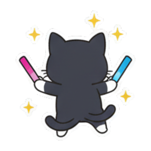 背影吃饭的猫 Cute Tuxedo Cat Expressions sticker for expressive chats and social replies.