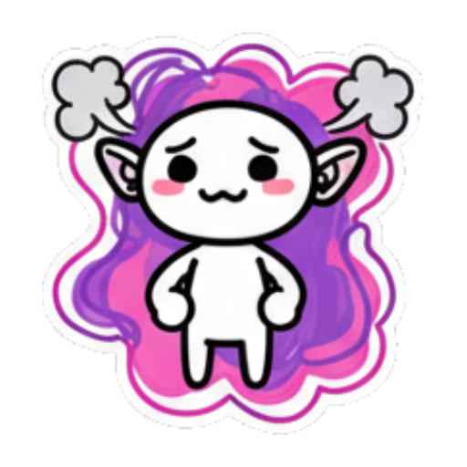 气得头上冒烟的小精灵 Chibi Elf Daily Mix sticker for expressive chats and social replies.