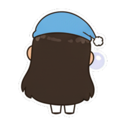 戴睡帽准备睡觉 Chibi Girl Daily Emotions sticker for expressive chats and social replies.