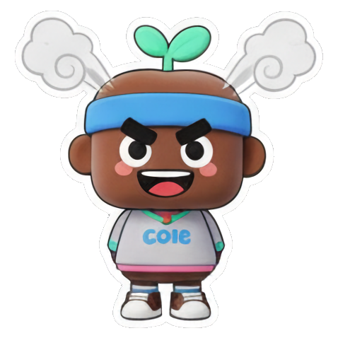 戴睡帽拿着餐具睡觉 Coie's Sprout Expressions sticker for expressive chats and social replies.