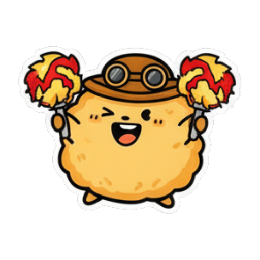 Running fast in a circle. Steampunk Fluffball Adventures sticker for expressive chats and social replies.