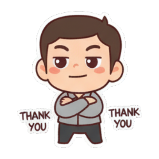 双手抱胸感谢贴纸 Chibi Guy Daily Expressions sticker for expressive chats and social replies.